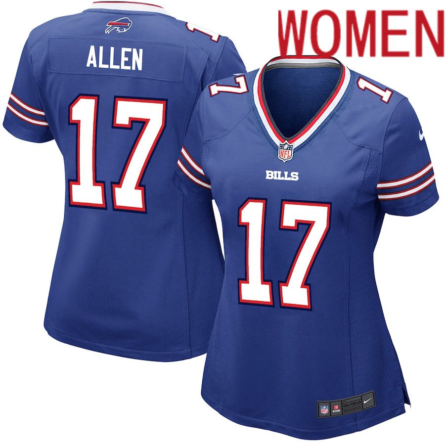 Women Buffalo Bills 17 Josh Allen Nike Royal Game Player NFL Jersey